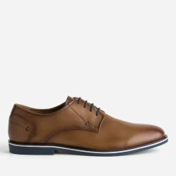 Derby cognac en cuir