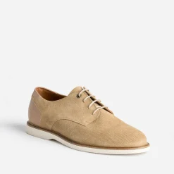 Derby confort beige cuir éco-conçu