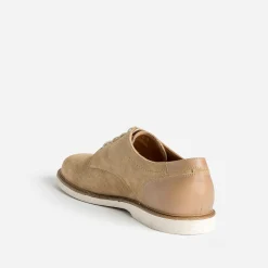 Derby confort beige cuir éco-conçu