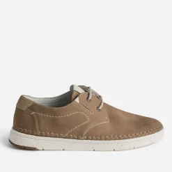 Derby confort beige foncé en cuir