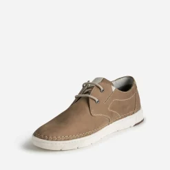 Derby confort beige foncé en cuir