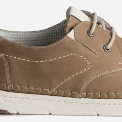 Derby confort beige foncé en cuir