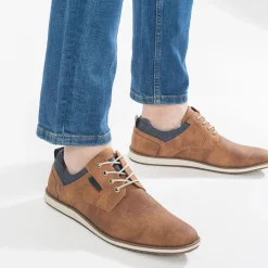 Derby confort cognac perforé