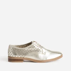 Derby ERAM FLEX doré cuir ajouré