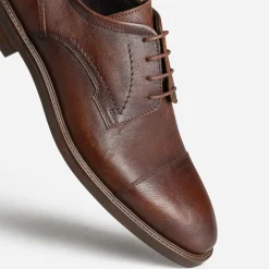 Derby marron cuir bout droit