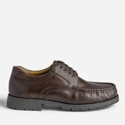 Derby marron en cuir