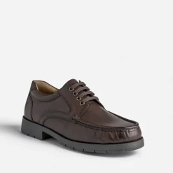 Derby marron en cuir