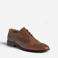 Derby marron en cuir