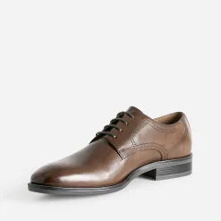 Derby marron en cuir