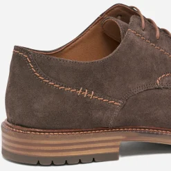 Derby marron en cuir velours éco-conçu