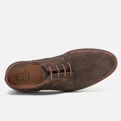 Derby marron en cuir velours éco-conçu