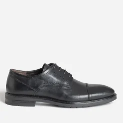 Derby noir cuir bout droit
