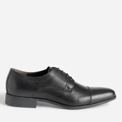 Derby noir cuir bout droit