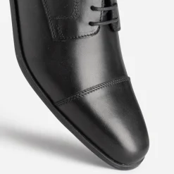 Derby noir cuir bout droit