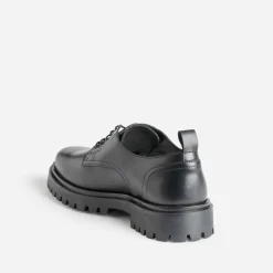 Derby noir cuir semelle crantée