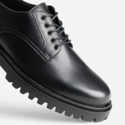 Derby noir cuir semelle crantée