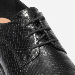 Derby noir embossé python