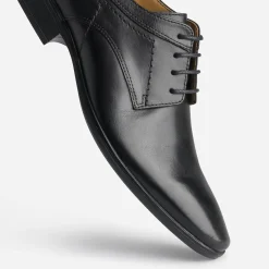 Derby noir en cuir