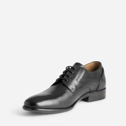 Derby noir en cuir