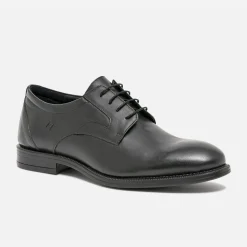 Derby noir en cuir éco-conçu