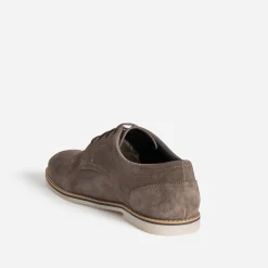 Derby taupe cuir velouts