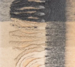 Echarpe beige et grise