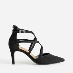 Escarpin cage TEXTO noir suédé