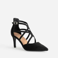 Escarpin cage TEXTO noir suédé