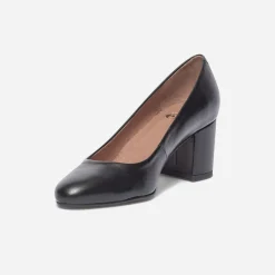 Escarpin éco-conçu noir en cuir