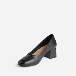 Escarpin noir en cuir