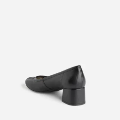 Escarpin noir en cuir