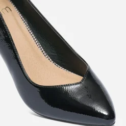 Escarpin noir verni à bout pointu