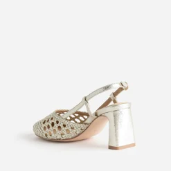Escarpin slingback or tressé