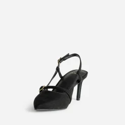 Escarpin slingback TEXTO noir suédé