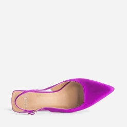 Escarpin slingback TEXTO violet satiné