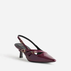 Escarpin slingback TEXTO bordeaux verni