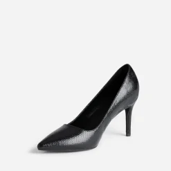 Escarpin TEXTO noir motif effet python