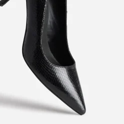 Escarpin TEXTO noir motif effet python