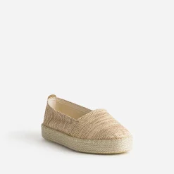 Espadrille beige textile tressé rayé