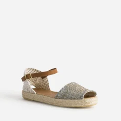 Espadrille bleue toile tressée