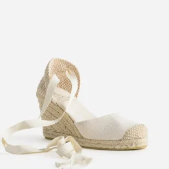 Espadrille compensée écrue