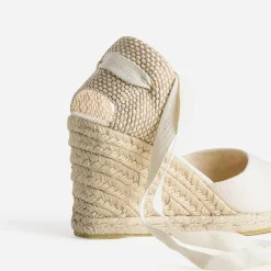 Espadrille compensée écrue