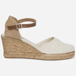 Espadrille compensée écrue