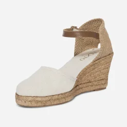 Espadrille compensée écrue