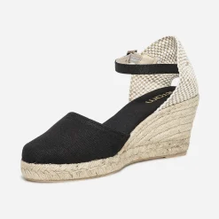 Espadrille compensée en toile