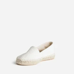 Espadrille écrue toile damassée