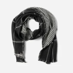 Etole TEXTO noire et blanche à carreaux