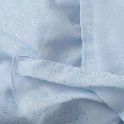 Foulard baby blue pailleté doré