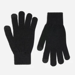 Gants homme noirs tricot