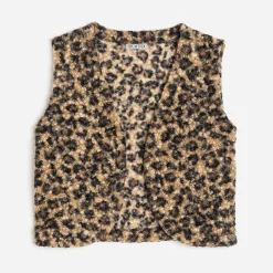 Gilet TEXTO marron à motif léopard